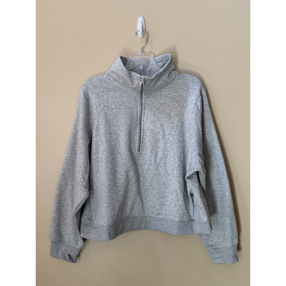 All in Motion Women's Active Comfort 1/2 Zip Pullover Sweatshirt Gray Sz 3X NWT
